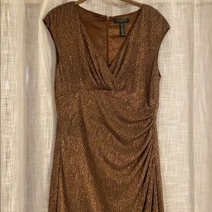 Lauren Ralph Lauren Gold Dress Sz 12